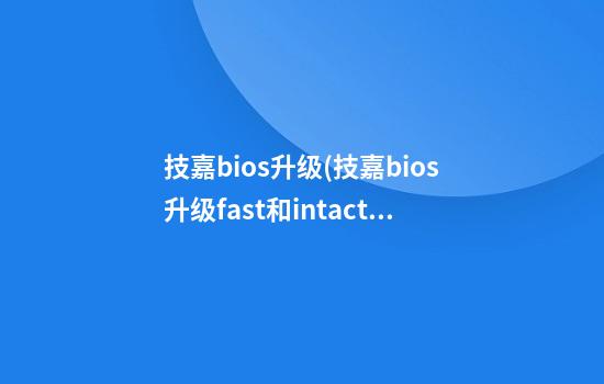 技嘉bios升级(技嘉bios升级fast和intact)