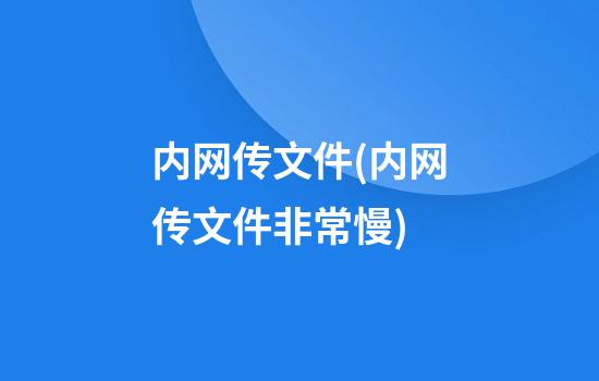 内网传文件(内网传文件非常慢)