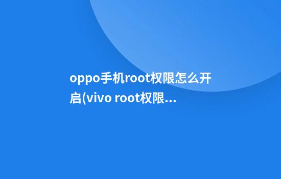 oppo手机root权限怎么开启(vivo root权限怎么开)