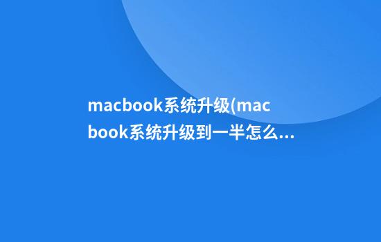 macbook系统升级(macbook系统升级到一半怎么退出)