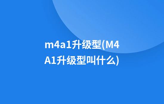 m4a1升级型(M4A1升级型叫什么)